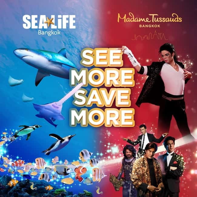 Bangkok: SEA LIFE Bangkok & Madame Tussauds Entry Ticket - SEA LIFE Bangkok starts below Siam Paragon