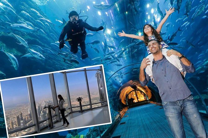 Dubai Aquarium & Level 124 Burj Khalifa Combo - The Dubai Aquarium tunnel and Underwater Zoo