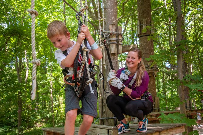 Ziplining and Climbing at The Adventure Park at Virginia Aquarium - What the 258 crossings actually involve